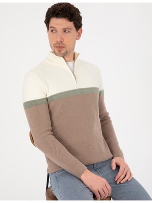 Pierre Cardin Erkek Vizon Slim Fit Kazak 50315741-VR052