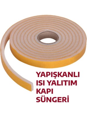 Eco Port 3 Metre Yapışkanlı Kapı Bandı Isı Yalıtım Süngeri