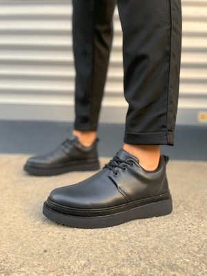 Zapatos JYX03 Luxor Bağcıklı Cilt Erkek Günlük Spor Klasik Ayakkabı Cst - Siyah
