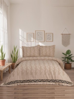 Calantha Home Collection Sara  3 Parça Kapiçino  Pike Takımı  240 x 260 cm