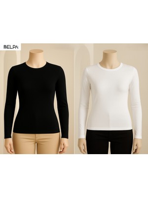 Belpa Sıla Sella Uzun Kollu Bisiklet Yaka Body 2'li Set