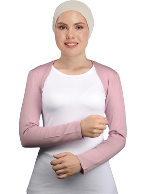 Altobeh Uzun Kollu Tesettür Bolero - Koyu Pembe