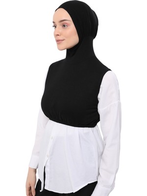 Altobeh Kadın Sıfır Kollu Yarım Body Siyah %94 Viskon Yumuşak Dokulu Rahat Kullanım