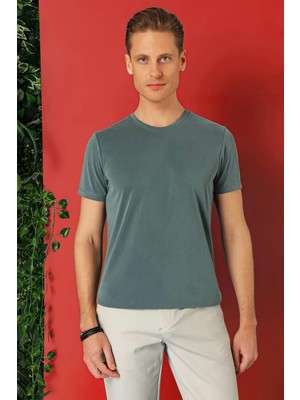 Efor Erkek Ts 878 Slim Fit Gri Spor T-shirt
