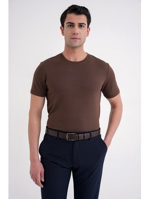 Efor Ts 885 T-Shırt Comfort Kakao Casual