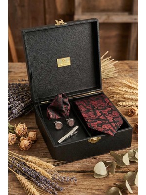 Kravatkolik Siyah Erkek Hediye Kutusu - Kravat Kol Düğmesi Kravat Iğnesi KMK136