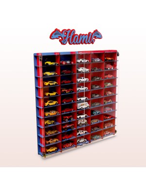 Good Sign Taraftar Serisi Pleksi Kapaklı 1/64 Ölçek 50ARAÇLIK Hotwheels Matchbox Metal Araç Uyumlu  Model Oyuncak Araba Rafı