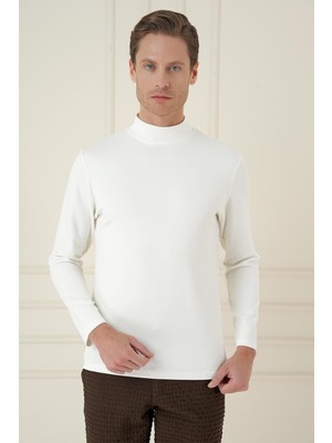 Efor Ts 894 Slim Fit Ekru Spor T-Shirt