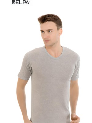 Belpa Ceylanoğlu Ribana Erkek V Yaka Yarım Kol Atlet 6'lı %100 Pamuk