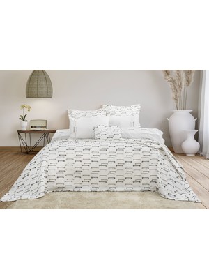 Calantha Home Collection Luna 8 Parça Çift Kişilik Çeyiz Seti Gri 240 x 260 cm