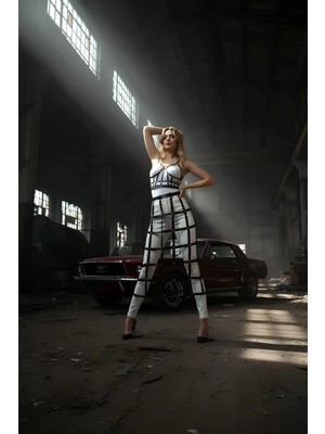 MiraLive Siyah Etek Kafes Detaylı Etek Midi Boy Deri Etek - BRF1013