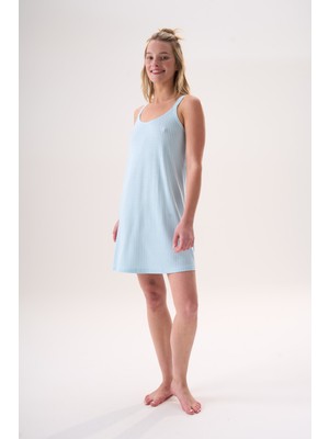 Etoile Bambu Ip Askılı Ekose Kareli Yazlık Kadın Elbise 26004-06