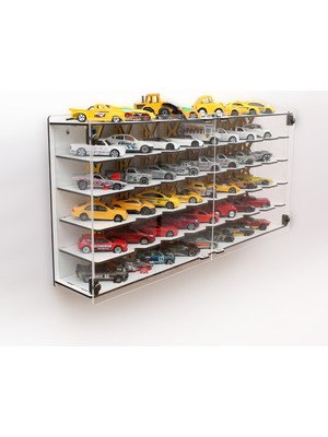 Good Sign Pleksi Kapak 48 Araçlık 1/64 Hotwheels, Matchbox Uyumlu Hobi Oyuncak Araba Rafı Koleksiyon Model Araba Garajı