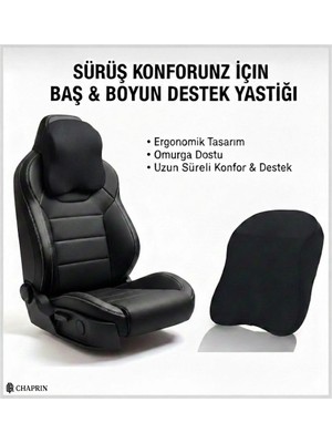 Chaprin Visco Ortopedik Boyun Destek Yastığı – Ofis, Araç ve Seyahat Için