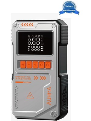 Eco Port Şarjlı 10.000 Mah Akım Korumalı Taşınabilir Çanta Araç Akü Şarj Takviyeli Işıklı Hava Kompresörü Powerbankli