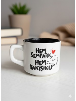 Palto Tasarım Hem Sempatik Hem Yakışıklı Beyaz Venüs Kupa -Hediyelik Kupa Fincan Mug