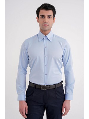 Efor Gk 742 Gömlek Slim A.mavi Klasik
