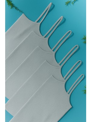 Belpa Kadın Basic Reguler Ip Askılı Fitilli 6'lı Atlet