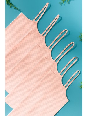 Belpa Kadın Basic Reguler Ip Askılı Fitilli 6'lı Atlet