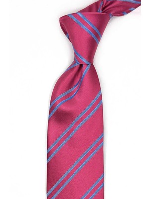 Kravatkolik Bollacia Style Fuşya Italyan Ipek Kravat İK2168