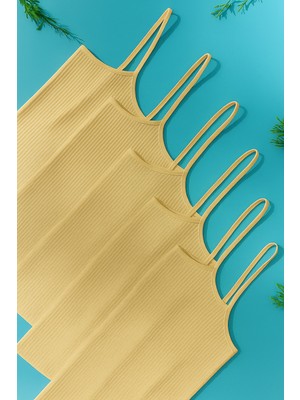 Belpa Kadın Basic Reguler Ip Askılı Fitilli 6'lı Atlet