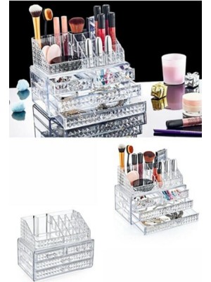 UltraMint Prizmatik 3 Çekmeceli Makyaj Düzenleyici Seti, Şık ve Kullanışlı Organizatör