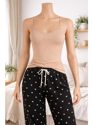 Belpa Kadın Likralı Ip Askılı Atlet %95 Pamuk %5 Likra