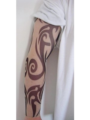 Eco Port Giyilebilir Kol Dövmesi Çorap Dövme 3D Baskılı Kol Bacak Dövme 2 Adet Model 6