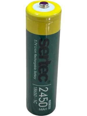 Eco Port Sertec 18650 3.7V 2450 Mah 1c Li-Ion Şarjlı Pil Başlı