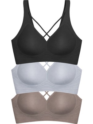 Cottonhill Seamless Bra - Zero Feel | Lazer Kesim Dikişsiz Ultra Hafif Balensiz Kadın Sütyen 3'lü Paket-2