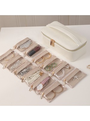 UltraMint Şık ve Kullanışlı Mini Takı Çantası, 12 Cüzdanlı Taşıma Kutusu