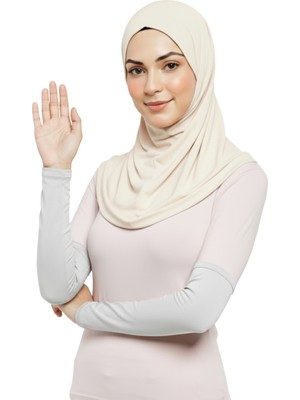 Altobeh Pratik Tesettür Kolluk Penye Namaz Kolluğu Düz - Gri