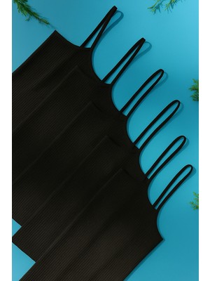 Belpa Kadın Basic Reguler Ip Askılı Fitilli 6'lı Atlet