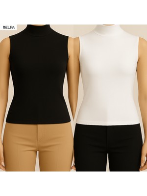 Belpa Sıla Sella Kolsuz Balıkçı Yaka Body 2'li Set