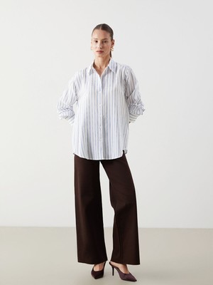 Lc Waikiki Yeni Sezon Çizgili Kadın Gömlek