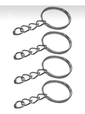 Orhan Çanta 150 Adet Zincirli Anahtarlık Halkası - 25 mm Nikel Metal Anahtarlık Klipsi ve Halkası (Ekonomik Paket)