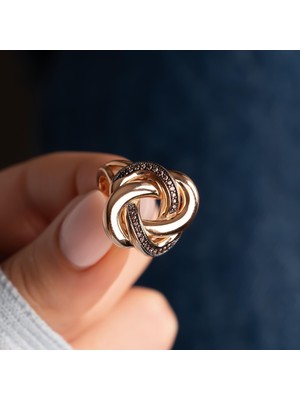 Hakan Mücevherat Renkli Taşlı Tasarım 14 Ayar Altın Yüzük