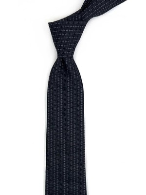 Kravatkolik 5.8 cm Füme Çizgi Desen Ipek Kravat İK2306