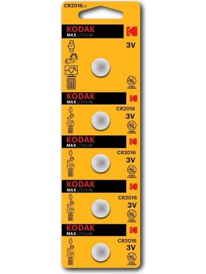 Eco Port Kodak 5 Adet CR2016 Max Lityum Para Pil