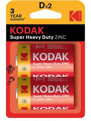 Eco Port Kodak 2 Adet Çinko Karbon Blister Büyük Pil