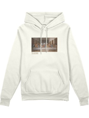 The Lucid Lab Son Akşam Yemeği Oversize Hoodie - Beyaz