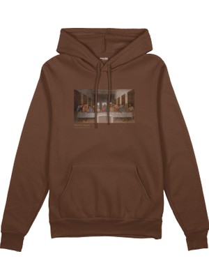 The Lucid Lab Son Akşam Yemeği Oversize Hoodie - Kahverengi