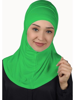 Altobeh İkili Set Pratik Eşarp Hazır Türban Ve Hijab Tesettür Bonesi - Açık Yeşil