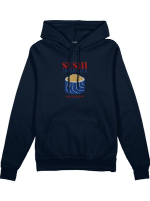 The Lucid Lab Sushi Lover Club Oversize Hoodie - Lacivert
