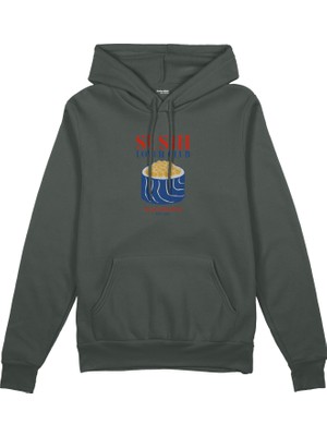 The Lucid Lab Sushi Lover Club Oversize Hoodie - Antrasit
