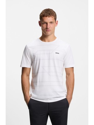 Boss Erkek Regular Fit Bisiklet Yaka Kısa Kollu Beyaz T-Shirt 50551617-100
