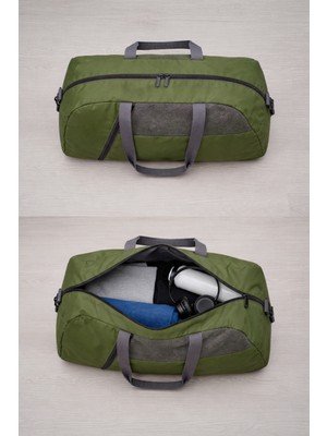 Büyük Boy Haki Önü Cepli Ayarlanabilir Omuz Askılı El Seyahat Spor ÇANTASI-00831