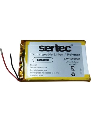 Eco Port Sertec 606090 3.7V 4000MAH Li-Polymer Pil (DEVRELI/1.5A)