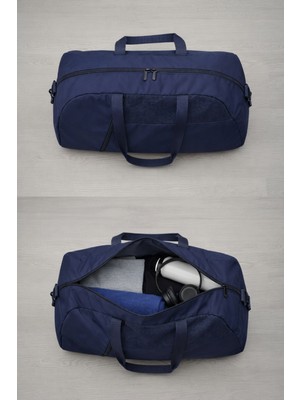 Büyük Boy Lacivert Önü Cepli Ayarlanabilir Omuz Askılı El Seyahat Spor ÇANTASI-00831