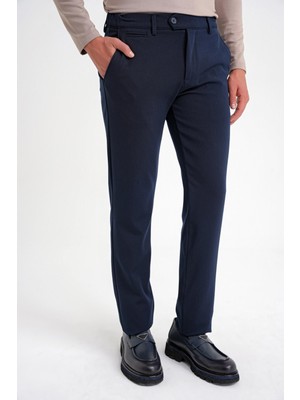 Efor Erkek Comfort Fit Rahat Kalıp Pamuklu Kumaş Lacivert Pantolon P 1200
